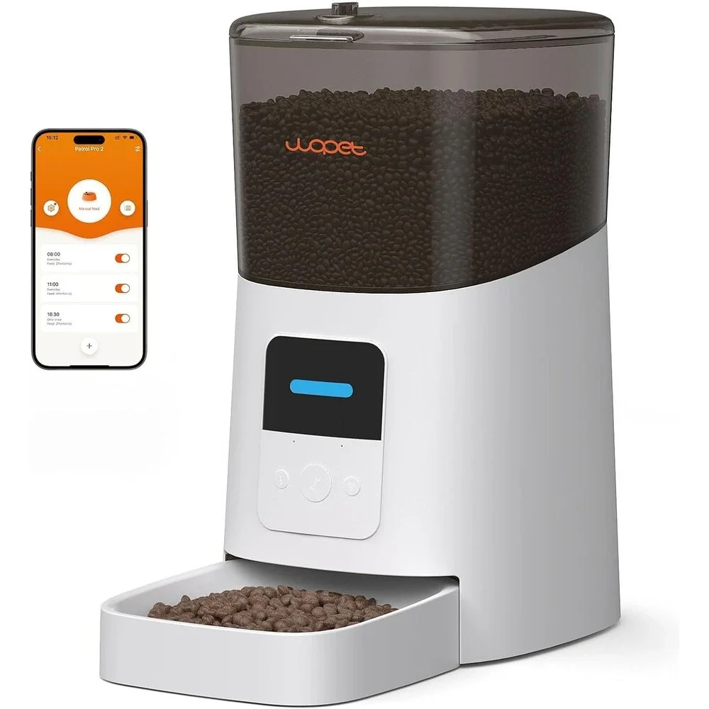 6L Automatic Pet Feeder, Wifi with APP Control for Remote Feeder - Used 1 Time